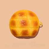 Cute Funny Cheese Bun 3″ AirPods Silicone Case - Yellow